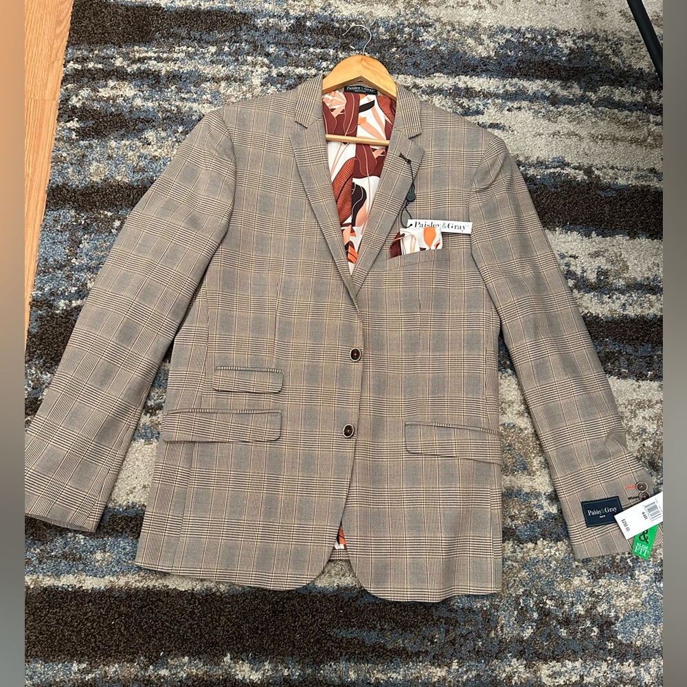 Men’s Paisley and Gray Sport Coat